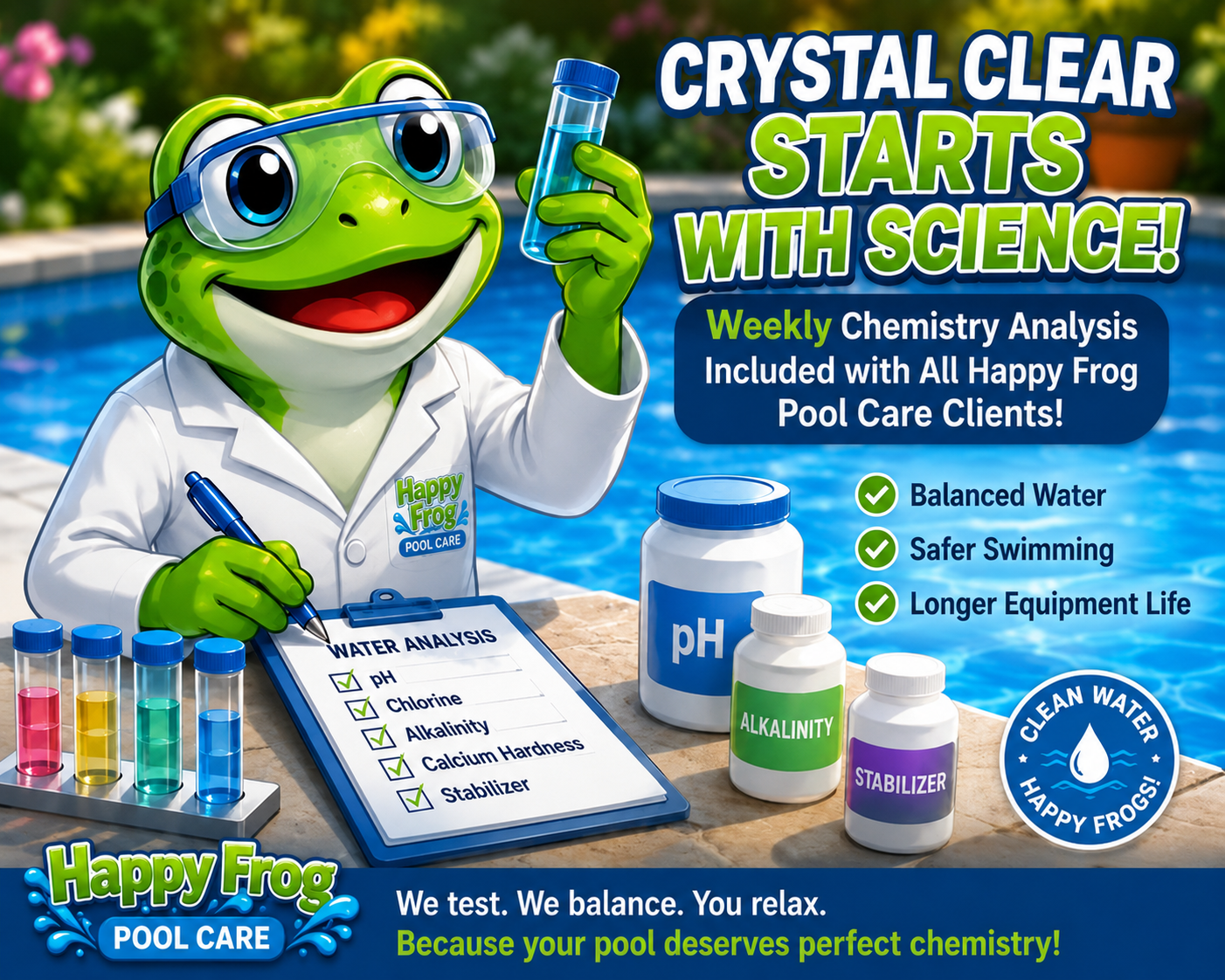 Happy Frog water chemistry analysis